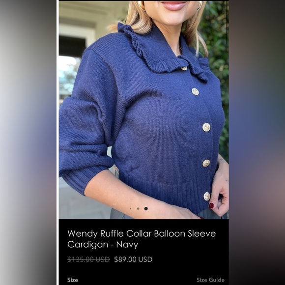 #99  COLLAR BUTTON DOWN CARDIGAN - Picture 1 of 14